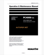 KOMATSU PC4000-11 HYDRAULIC EXCAVATOR Operation and Maintenance Manual(GZEAM08267-4)