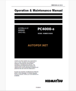 KOMATSU PC4000-6 HYDRAULIC MINING SHOVEL Operation and Maintenance Manual (GZEAM08246-0)