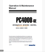 KOMATSU PC4000-6E HYDRAULIC MINING SHOVEL Operation and Maintenance Manual (GZEAM08206)