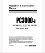 Komatsu PC3000-6 HYDRAULIC MINING SHOVEL Operation and Maintenance Manual (GZEAM06248)