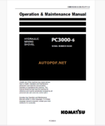 Komatsu PC3000-6 HYDRAULIC MINING SHOVEL Operation and Maintenance Manual (GZEAM06369-1)