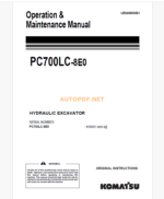 Komatsu PC700LC-8E0 HYDRAULIC EXCAVATOR Operation and Maintenance Manual (EENAM00881_PC700LC-8E0_1308)