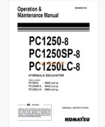 Komatsu PC1250-8,PC1250SP-8,PC1250LC-8 HYDRAULIC EXCAVATOR Operation and Maintenance Manual (EEAM028102_PC1250-8_1101)