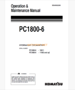 Komatsu PC1800-6 HYDRAULIC EXCAVATOR Operation and Maintenance Manual (EEAM022200-PC1800-6)