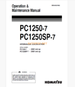 Komatsu PC1250-7,PC1250SP-7 HYDRAULIC EXCAVATOR Operation and Maintenance Manual (EEAM021802_PC1250-7_0509)