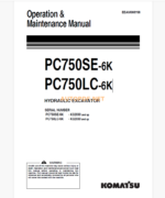 Komatsu PC750SE-6K,PC750LC-6K HYDRAULIC EXCAVATOR Operation and Maintenance Manual (EEAM008708_PC750SE_PC750LC-6K)