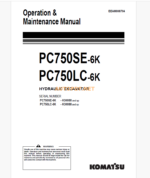 Komatsu PC750SE-6K,PC750LC-6K HYDRAULIC EXCAVATOR Operation and Maintenance Manual (EEAM008704_PC750SE_LC-6_1101)