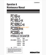 Komatsu PC160-6K,PC180LC-6K,PC180NLC-6K,PC200EN-6K,PC200EL-6K HYDRAULIC EXCAVATOR Operation and Maintenance Manual (eeam008501_PC160_180_200-6)