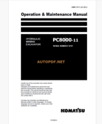 Komatsu PC8000-11 HYDRAULIC EXCAVATOR Operation and Maintenance Manual (GZEAM012117-2)