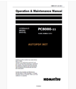 Komatsu PC8000-11 HYDRAULIC EXCAVATOR Operation and Maintenance Manual (GZEAM12117-0)