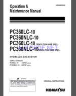 Komatsu PC360LC-10,PC360NLC-10,PC360LC-10,PC360NLC-10 HYDRAULIC EXCAVATOR Operation and Maintenance Manual(UENAM00940)