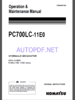 Komatsu PC700LC-11E0 HYDRAULIC EXCAVATOR Operation and Maintenance Manual(UENAM01652)Komatsu PC700LC-11E0 HYDRAULIC EXCAVATOR Operation and Maintenance Manual(UENAM01652)