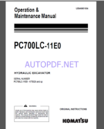 Komatsu PC700LC-11E0 HYDRAULIC EXCAVATOR Operation and Maintenance Manual(UENAM01654)