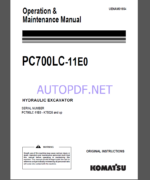 Komatsu PC700LC-11E0 HYDRAULIC EXCAVATOR Operation and Maintenance Manual(UENAM01654)