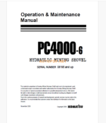 Komatsu PC4000-6 HYDRAULIC MINING SHOVEL Operation and Maintenance Manual (GZEAM08195)