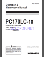 Komatsu PC170LC-10 HYDRAULIC EXCAVATOR Operation and Maintenance Manual(WENAM00020)