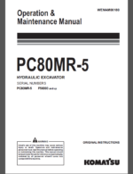 Komatsu PC80MR-5 HYDRAULIC EXCAVATOR Operation and Maintenance Manual(WENAM00180)