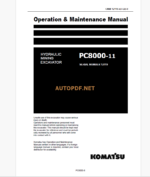 Komatsu PC8000-11 HYDRAULIC MINING EXCAVATOR Operation and Maintenance Manual (GZEAM12119)