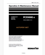 Komatsu PC5500E-6 HYDRAULIC MINING EXCAVATOR Operation and Maintenance Manual (GZEAM15173-0)