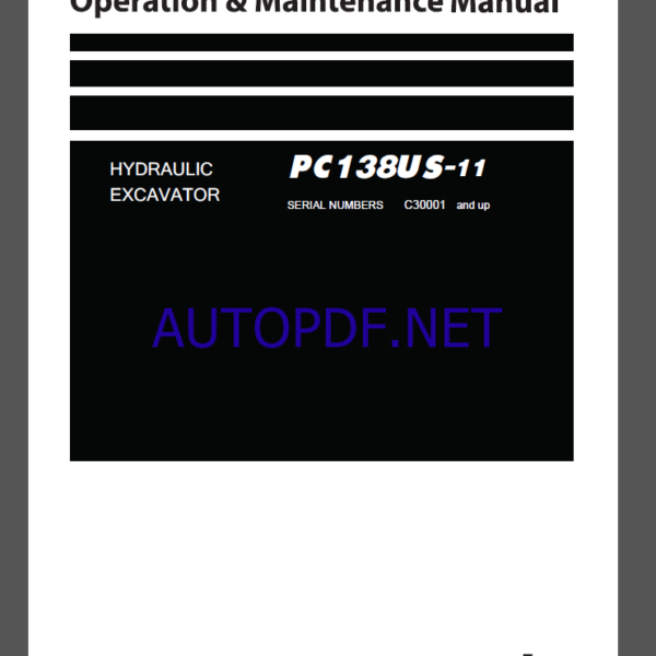 Komatsu PC700LC-11 HYDRAULIC EXCAVATOR Operation and Maintenance Manual(PEN01675-07)