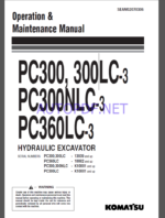 Komatsu PC300, 300LC-3,PC300NLC-3,PC360LC-3 HYDRAULIC EXCAVATOR Operation and Maintenance Manual(SEAM02070306)