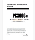 Komatsu PC3000-6 HYDRAULIC MINING EXCAVATOR Operation and Maintenance Manual (OG_PC3000-6_06208)