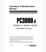 Komatsu PC3000-6 HYDRAULIC MINING EXCAVATOR Operation and Maintenance Manual (OG_PC3000-6_46151)