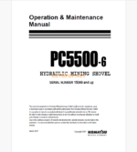 Komatsu PC5500-6 HYDRAULIC MINING EXCAVATOR Operation and Maintenance Manual (OG_PC5500-6_15049)