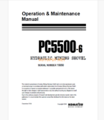 Komatsu PC5500-6 HYDRAULIC MINING EXCAVATOR Operation and Maintenance Manual (OG_PC5500-6_15050)