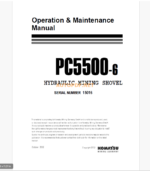 Komatsu PC5500-6 HYDRAULIC MINING EXCAVATOR Operation and Maintenance Manual (OG_PC5500E-6_15016)