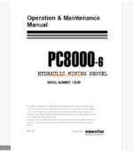 Komatsu PC8000-6 HYDRAULIC MINING EXCAVATOR Operation and Maintenance Manual (OG_PC8000-6_12040)