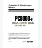 Komatsu PC8000-6 HYDRAULIC MINING EXCAVATOR Operation and Maintenance Manual (OG_PC8000-6_12053)