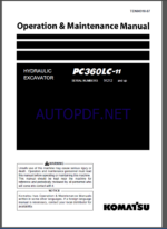 Komatsu PC360LC-11 HYDRAULIC EXCAVATOR Operation and Maintenance Manual(TEN00910-07)