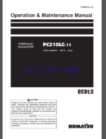 Komatsu PC210LC-11 HYDRAULIC EXCAVATOR Operation and Maintenance Manual(TEN00916-C4)