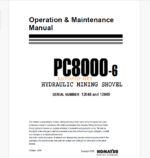 Komatsu PC8000-6 HYDRAULIC MINING EXCAVATOR Operation and Maintenance Manual (OG_PC8000E-6_12048)