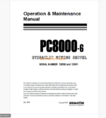 Komatsu PC8000-6 HYDRAULIC MINING EXCAVATOR Operation and Maintenance Manual (OG_PC8000E-6_12050)