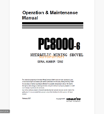 Komatsu PC8000-6 HYDRAULIC MINING EXCAVATOR Operation and Maintenance Manual (OG_PC8000E-6_12052)