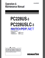 Komatsu PC228US-3,PC228USLC-3 HYDRAULIC EXCAVATOR Operation and Maintenance Manual(UEAM002601)