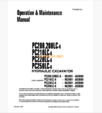 KOMATSU PC200,200LC-6,PC210LC-6,PC220LC-6,PC250LC-6 HYDRAULIC EXCAVATOR DUMP TRUCK Operation and Maintenance Manual(CEAMOOOI 01)