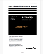 KOMATSU PC8000E-6 HYDRAULIC EXCAVATOR Operation and Maintenance Manual(GZEAM12093-0)