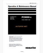 KOMATSU PC8000-6 HYDRAULIC EXCAVATOR Operation and Maintenance Manual(GZEAM12083-0)