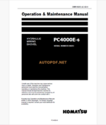 KOMATSU PC4000E-6 HYDRAULIC EXCAVATOR Operation and Maintenance Manual(GZEAM8293)