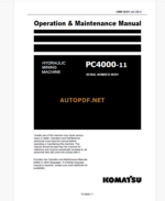 KOMATSU PC4000-11 HYDRAULIC EXCAVATOR Operation and Maintenance Manual(GZEAM8291)