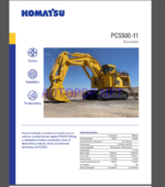 KOMATSU PC5500-11 HYDRAULIC MINING EXCAVATOR Operation and Maintenance Manual(OMM 15191-D-EN-T2-P2-1.0)