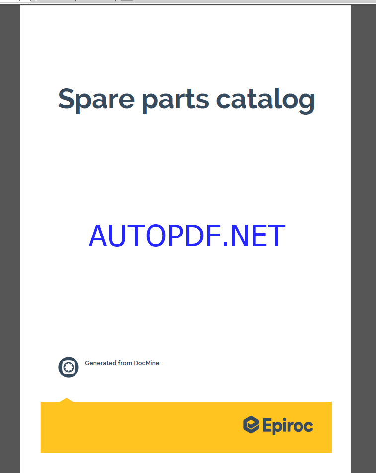 Epiroc Boltec L C DH Spare parts catalog