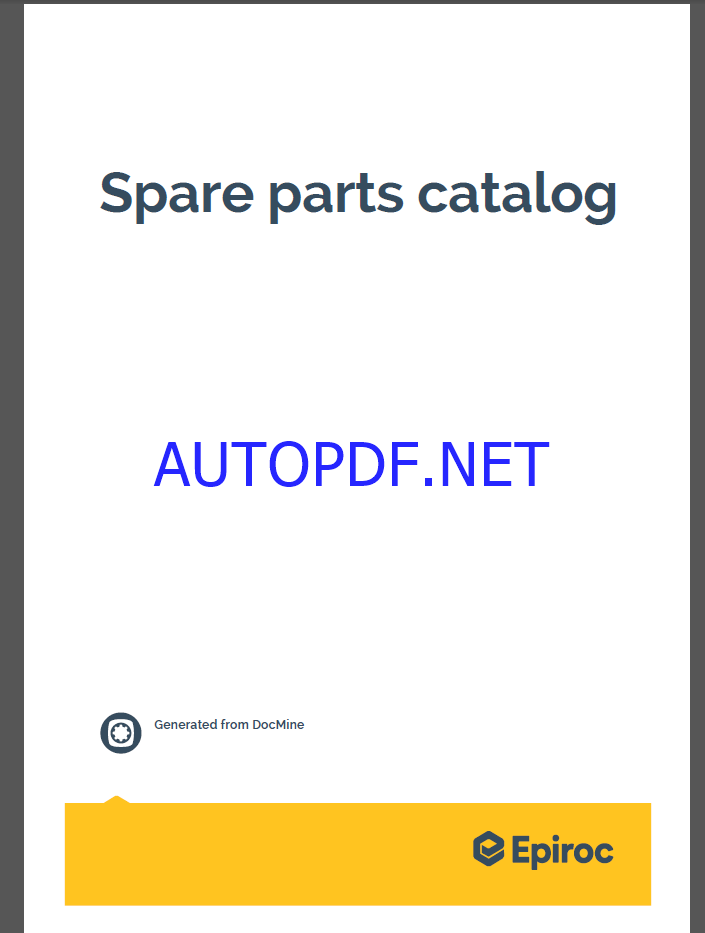 Epiroc Boltec L D Spare parts catalog