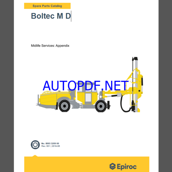 Epiroc Boltec M D Spare parts catalog