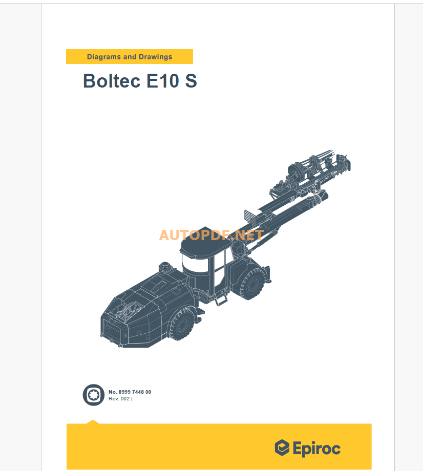 Epiroc Boltec E10 S Diagrams and Drawings Manual