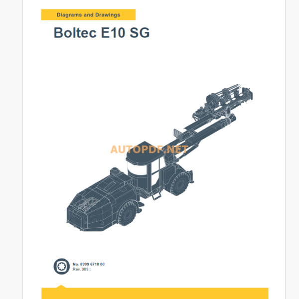 Epiroc Boltec E10 SG Diagrams and Drawings Manual