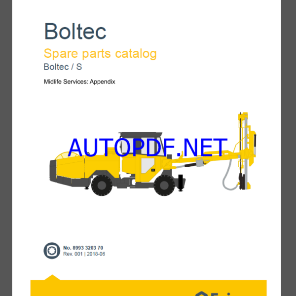 Epiroc Boltec S Spare parts catalog